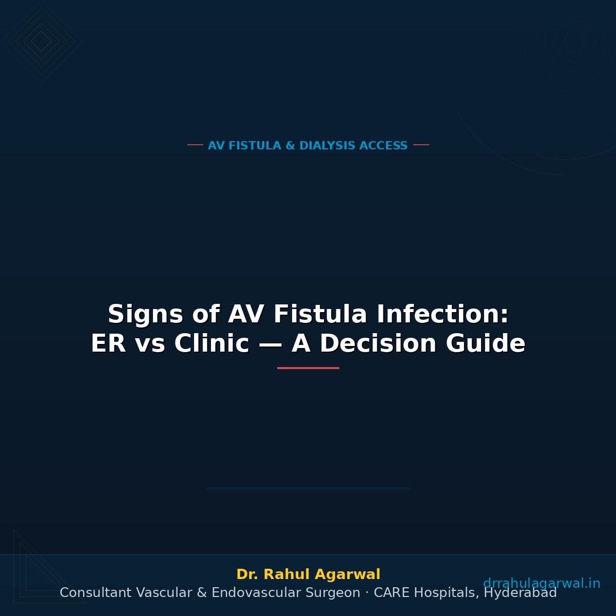 Signs of AV Fistula Infection: ER vs Clinic — A Decision Guide